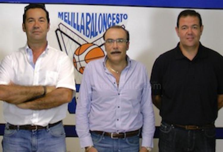 Parte de la directiva de Melilla Baloncesto
