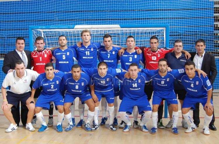 Pasada formación de Melilla FS precisamente con Sergio Mullor como técnico