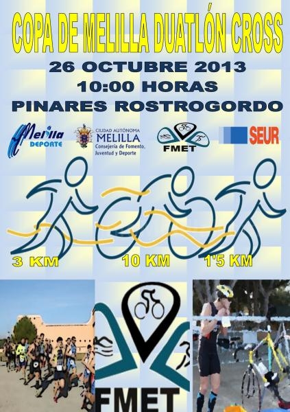 Cartel anunciador de la citada prueba deportiva de Duatlon Cross