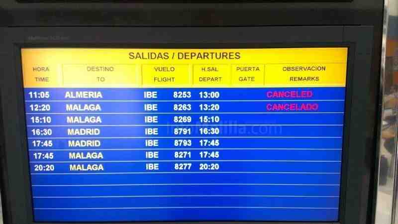 Melilla sigue incomunicada por aire por la falta de visibilidad