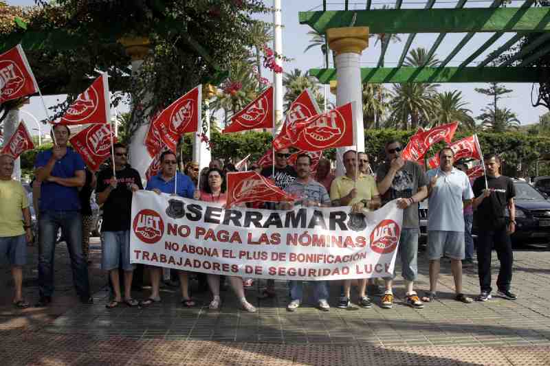 Nueva protesta de trabajadores de seguridad del CETI por no cobrar sus nóminas
