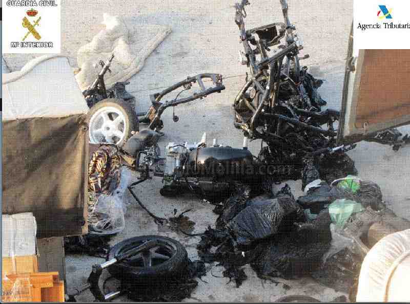 La Guardia Civil recupera en Melilla tres motocicletas robadas en Francia
