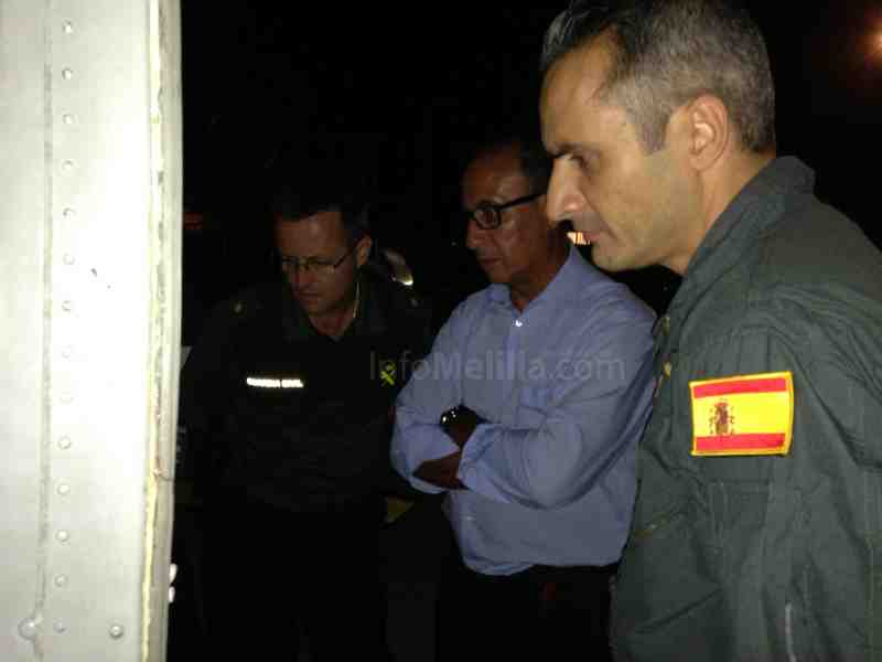 El delegado del Gobierno comprueba el refuerzo aéreo de la Guardia Civil en Melilla