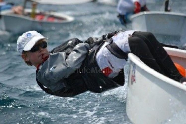 Miguel Dueñas en plena competición, también en aguas murcianas de Cartagena