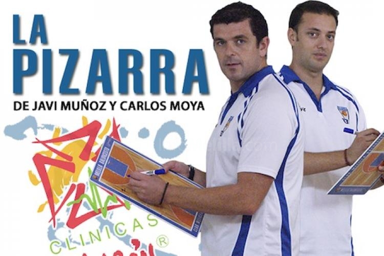 Los entrenadores de Club Melilla Baloncesto, Javi Muñoz y Carlos Moya