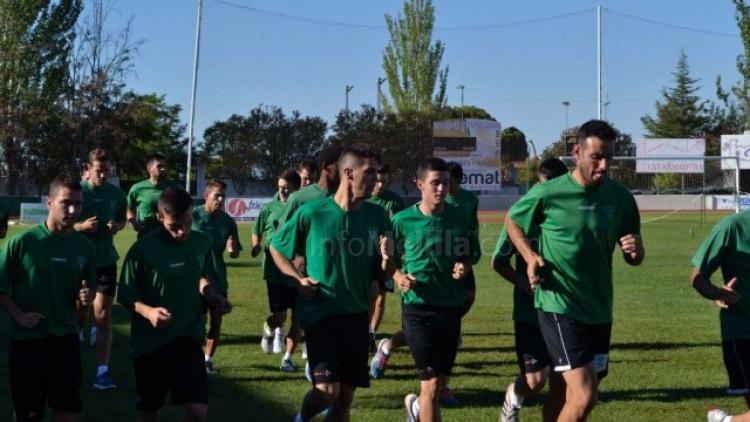 Uno de los entrenamientos del Villanovense