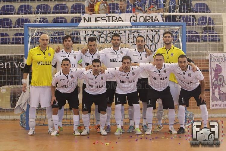Melilla FS en su última formación en tierras manchegas de Valdepeñas