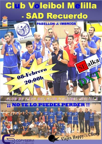 Cartel anunciador para dicho choque de este sábado entre melillenses y madrileños
