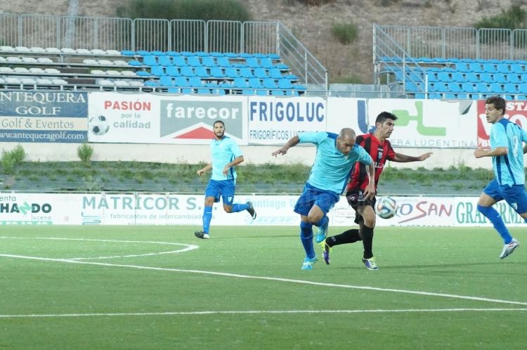 Roldán durante el partido ante el Lucena