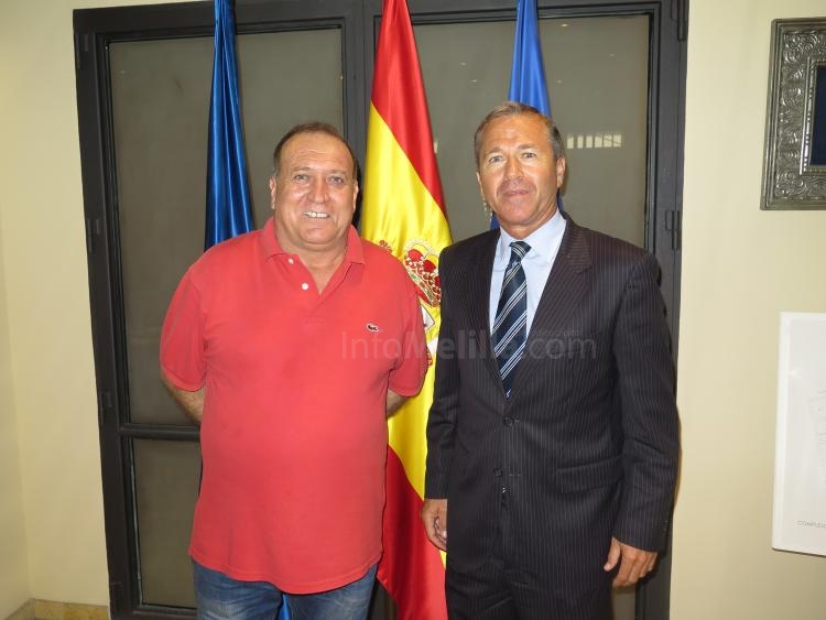 Miguél Marín con el representante de Pesca, José María Aznar