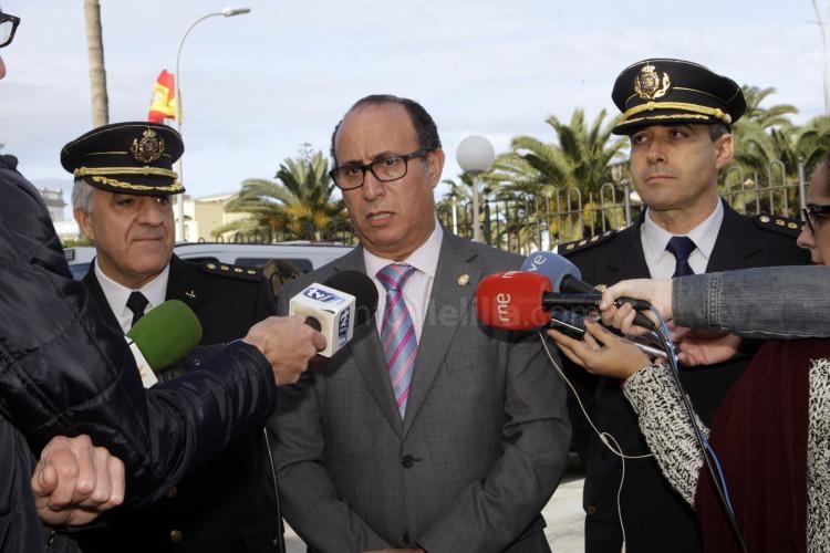 El Barkani junto a los altos cargos de la Jefatura Superior de Policía