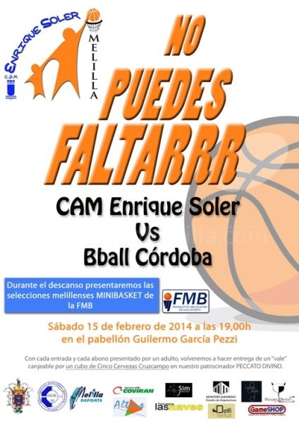 Cartel anunciador del encuentro entre melillenses y cordobeses