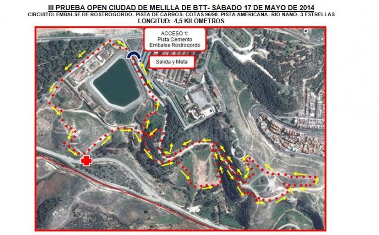 Triptico del circuito de la prueba
