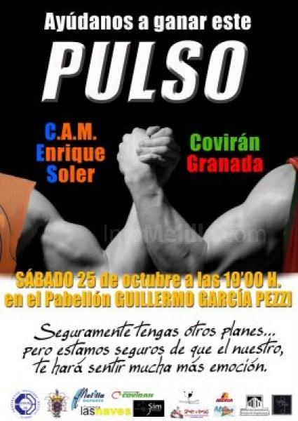 Cartel anunciador del referido encuentro de este sábado entre melillenses y granadinos