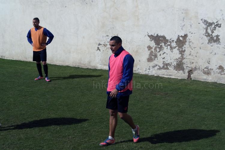 Amarito en plena sesión de entrenamiento durante este pasado lunes