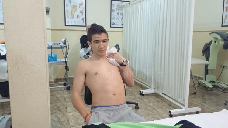 Borja Martin recuperándose de su hombro