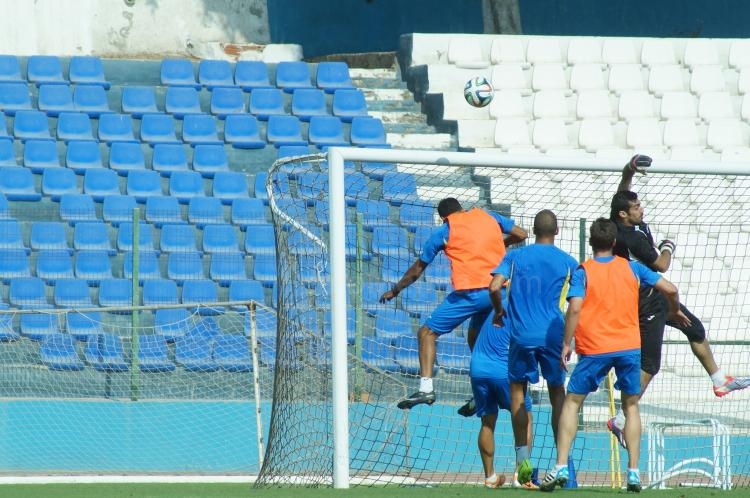 La U.D. Melilla prepara tácticamente el choque del domingo