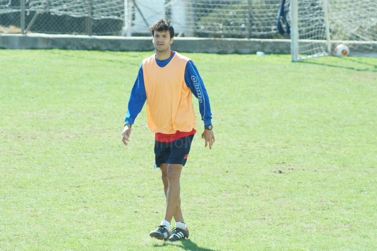 Nando en la sesión de entrenamientos de este pasado miércoles
