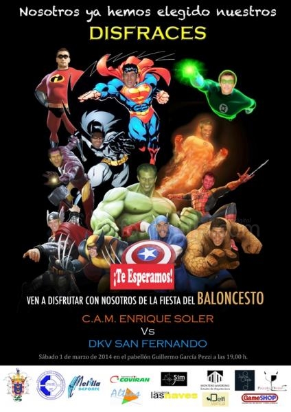 Cartel anunciador de dicho encuentro entre melillenses y gaditanos de San Fernando