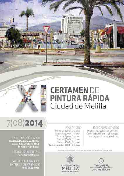 Las calles de Melilla acogen mañana el XI Certamen de Pintura Rápida