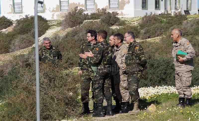 El General Bohigas Jayme, Jefe de la Dirección de Acuartelamientos, visita la Base discontinua Melilla