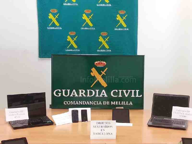 Recuperados en Melilla numerosos objetos tecnológicos robados en Barcelona