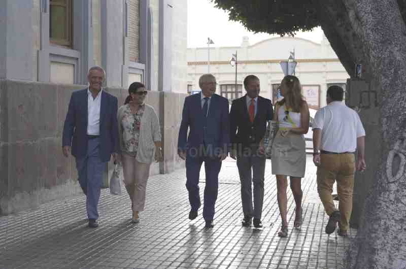 Juan José Imbroda a su llegada al Palacio de la Asamblea