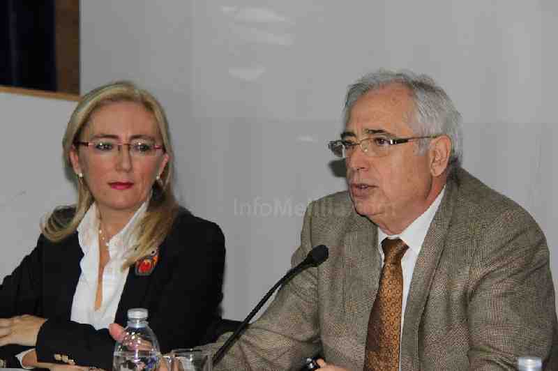 Imbroda y Dueñas durante la celebración de la jornada del PP