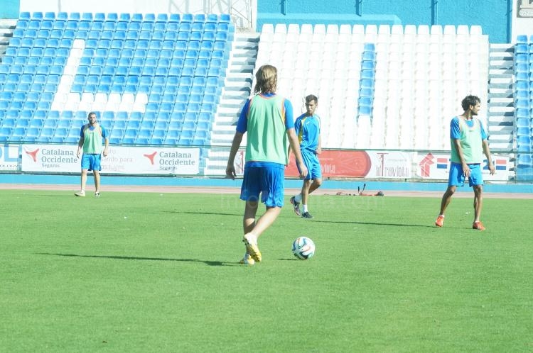 La U.D. Melilla sube un punto de intensidad en el entrenamiento