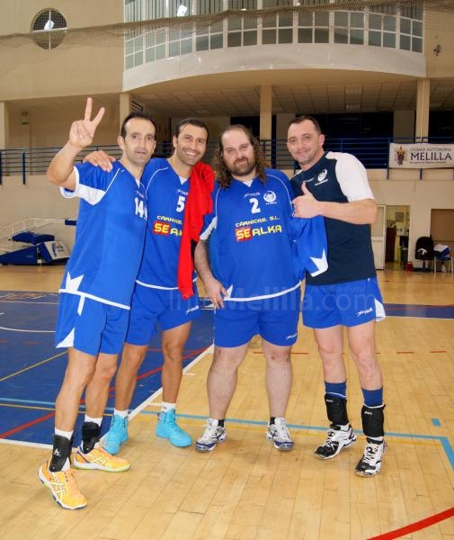 Lizana con Sergio, Leo y Cosme
