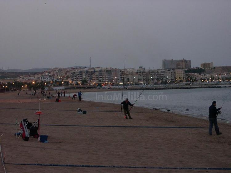 Un aspecto de cómo estaba la playa en el momento de la celebración de dicha prueba