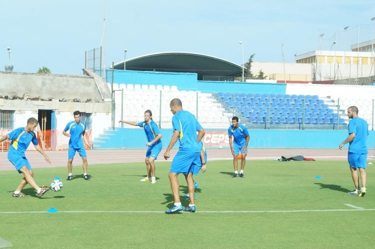 La U.D. Melilla se ejercita tras el triunfo ante el Lucena C.F.