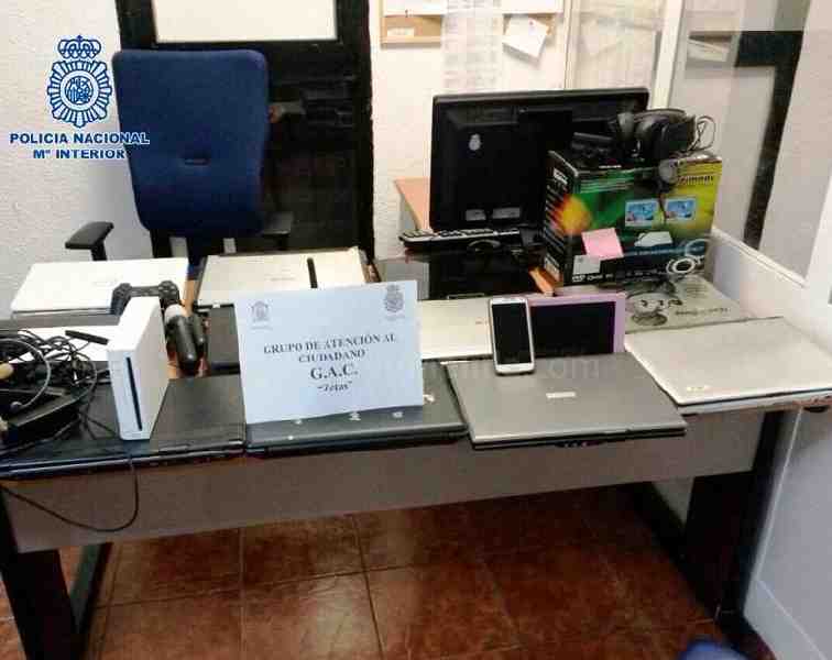 Material que el detenido intentó llevarse