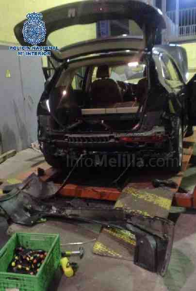 Tres detenidos en Melilla con casi 29 kilos de droga ocultos en vehículos
