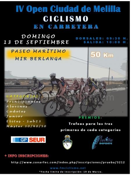 Cartel anunciador de a citada prueba ciclista