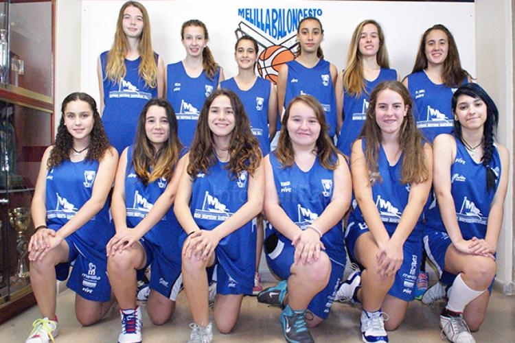 Equipo cadete femenino del Melilla Baloncesto