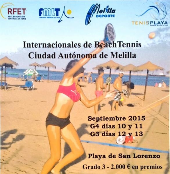 Cartel anunciador del citado Torneo Internacional de Tenis Playa