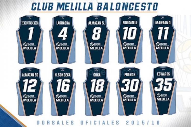 Melilla Baloncesto: Confirmados los dorsales para la temporada 2015/16
