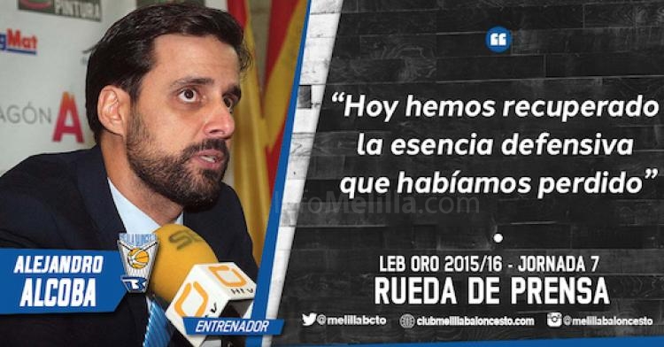Alejandro Alcoba: "Hoy hemos recuperado la esencia defensiva que habíamos perdido"