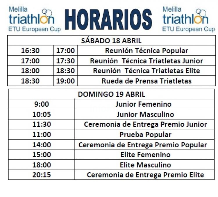 Triatlon: Establecidos los horarios de la rueba Copa de Europa