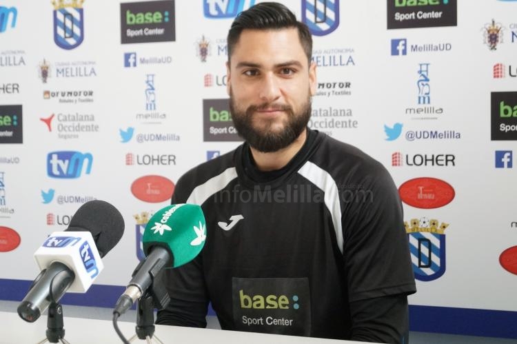 Álvaro, portero de la Unión Deportiva Melilla