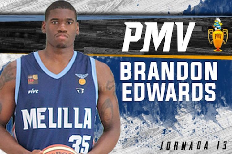 Melilla Baloncesto: Otro ‘PMV’ para Brandon Edwards en Pamplona