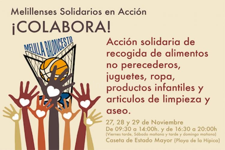 Melilla Baloncesto colaborará este viernes con Melillenses Solidarios en Acción