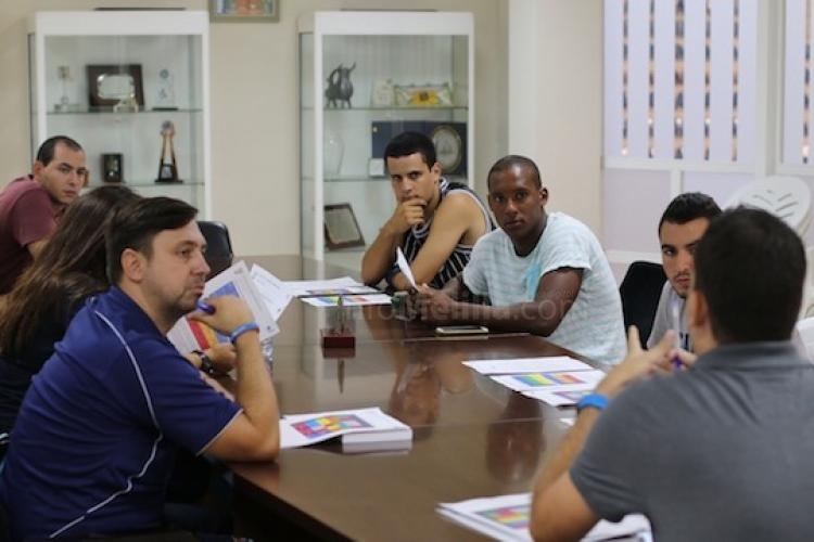 Imágen de la reunión de los entrenadores