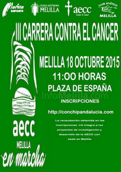 Abierta la inscripción de la III Carrera contra el Cáncer