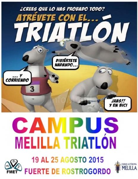 Cartel anunciador de este I Campus de Triatlon