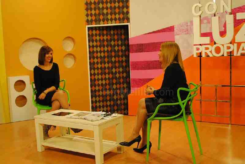 La candidata socialista durante la entrevista en televisión