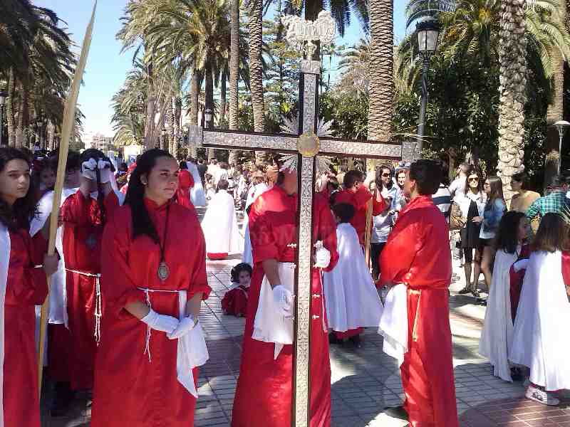 La salida de "La Pollinica" marca el inicio de la Semana Santa de Melilla