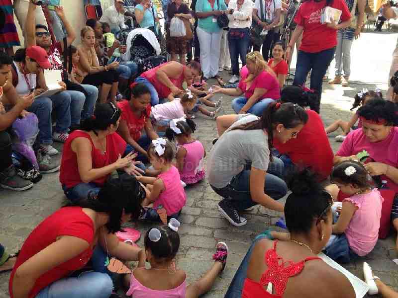 Una de las últimas acciones realizadas con infancia y sus familias en Cuba