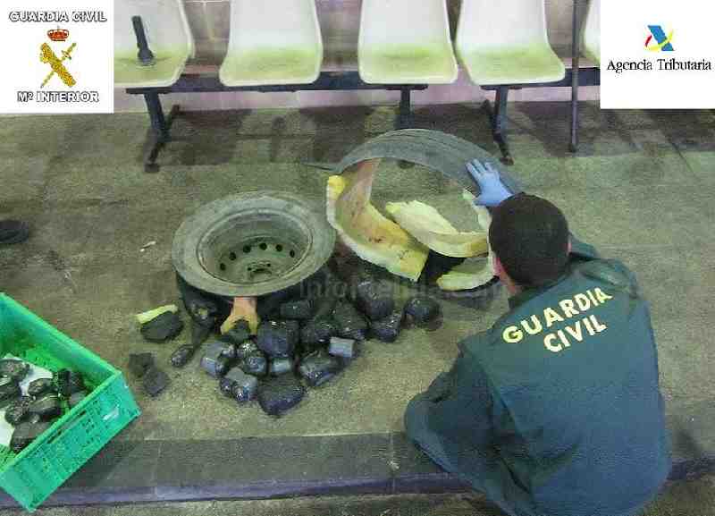 La Guardia Civil interviene más de 71 kilos de polen de hachís ocultos en el interior de un vehículo